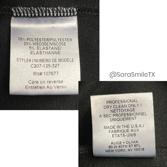 ALICE + OLIVIA Black & Metallic Gold Shimmer Front Zip Leggings - Picture 12 of 14